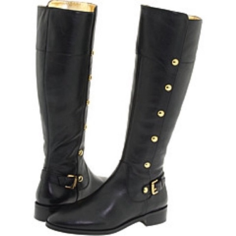 Black Michael Kors Riding Boots